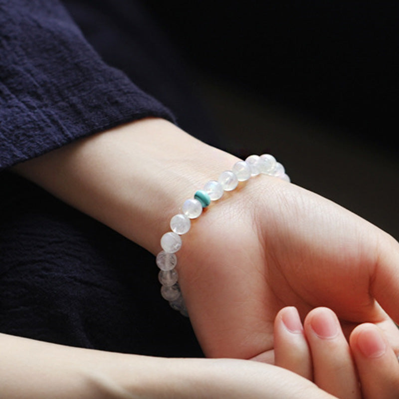 Bracelet de guérison positive et apaisante en pierre de lune