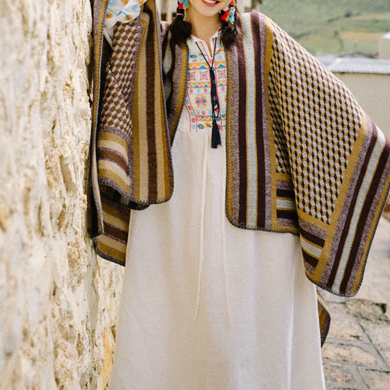 Châle tibétain en Buddha Stones , motif classique, écharpe de voyage confortable et chaude pour l'hiver - image 11