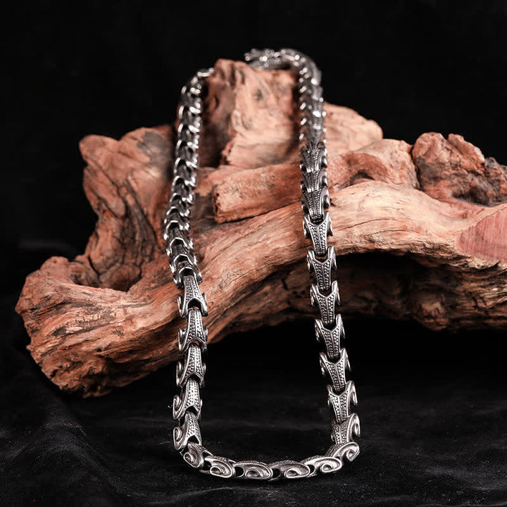 Collier pendentif de protection en acier titane avec motif de dragon et Buddha Stones - image 4