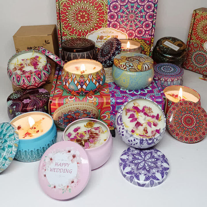 Bougie parfumée à la cire de soja au thé blanc, fleur de gingembre, lavande et gardénia, cadeau pour la famille et les amis - image 5