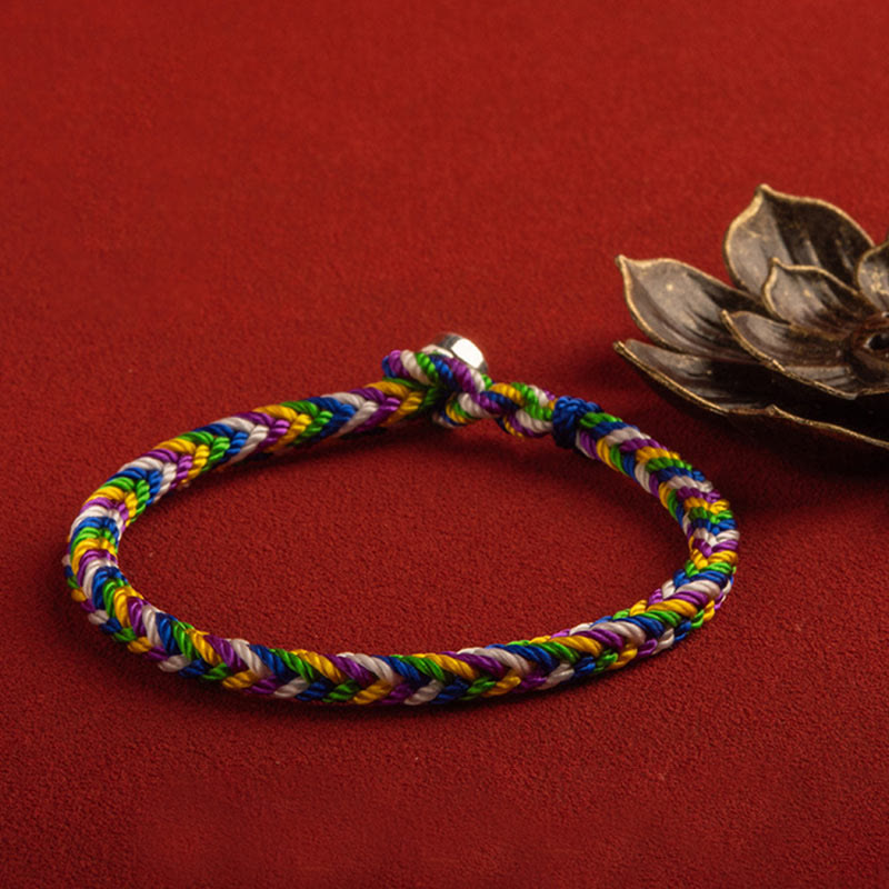 Bracelet porte-bonheur multicolore Buddha Stones "Que tout se passe comme tu le souhaites"