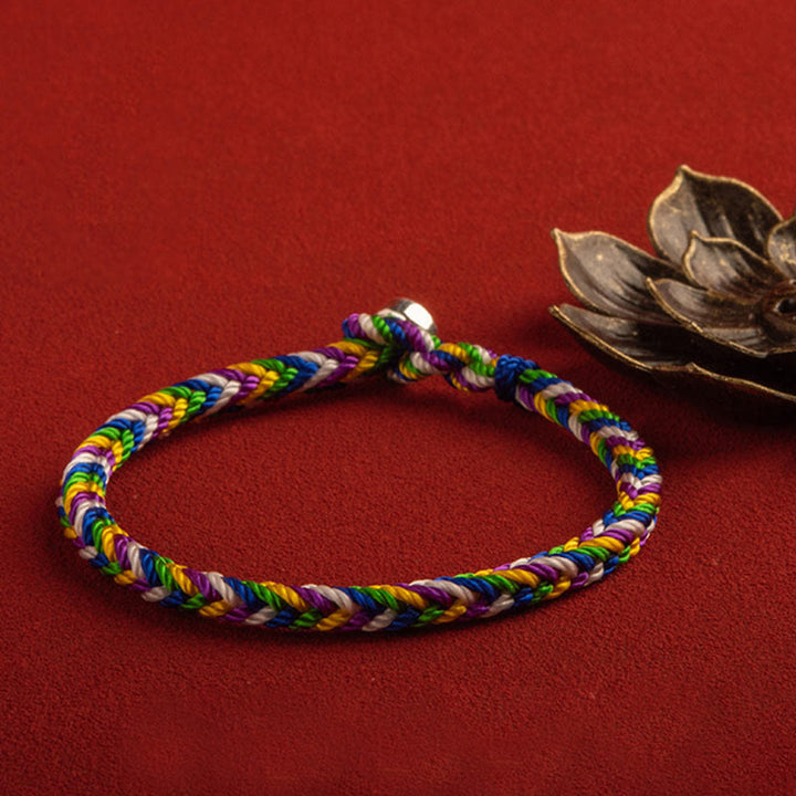 Bracelet porte-bonheur multicolore Buddha Stones "Que tout se passe comme tu le souhaites"