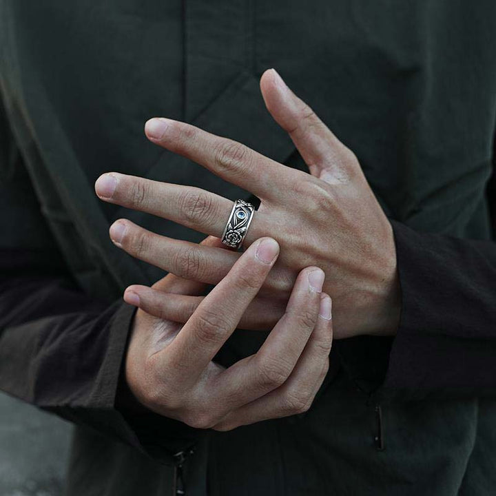 Bague ajustable de protection en cristal œil d'Horus Buddha Stones - image 3