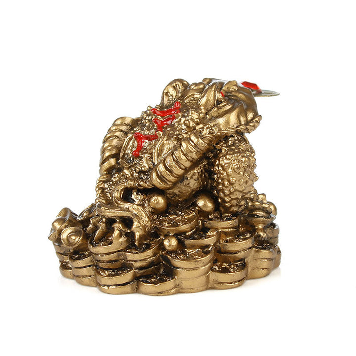 Buddha Stones Feng Shui Décoration de grenouille porte-bonheur