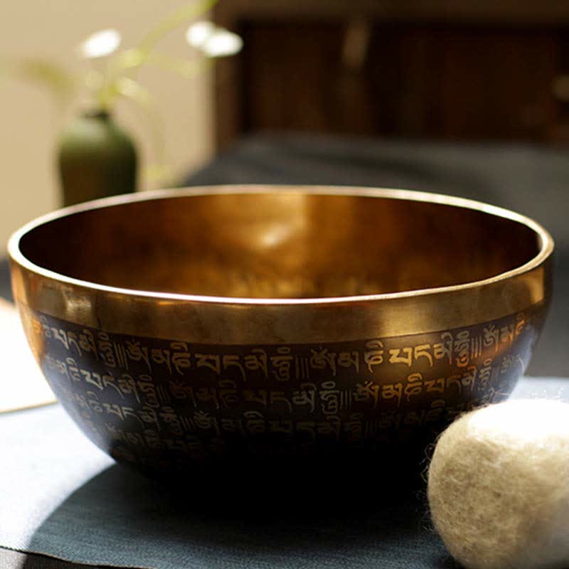 Bol chantant Sutra, fabriqué artisanalement pour la guérison et la méditation, ensemble de bols sonores à énergie positive - image 5