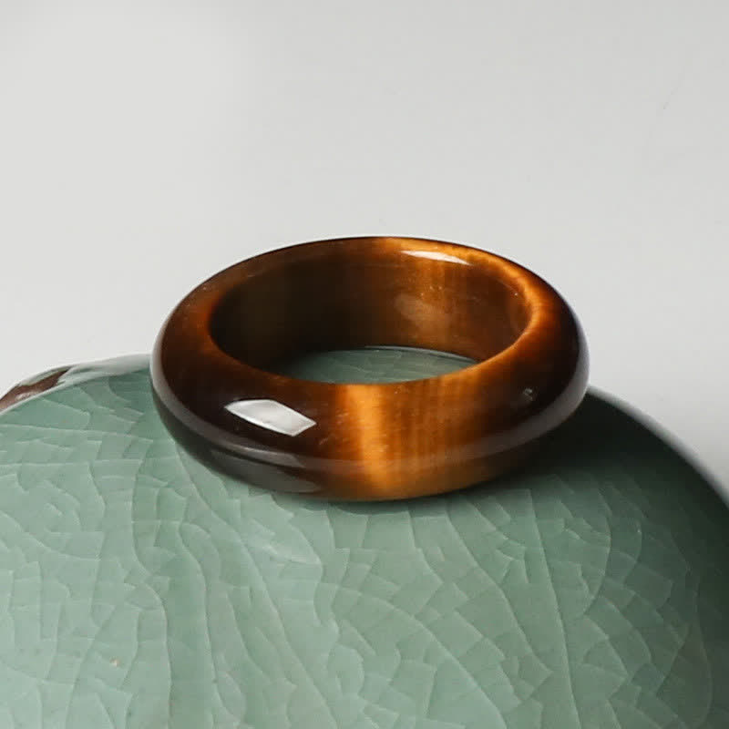 Bague de protection en pierre d'œil de tigre Buddha Stones - image 6