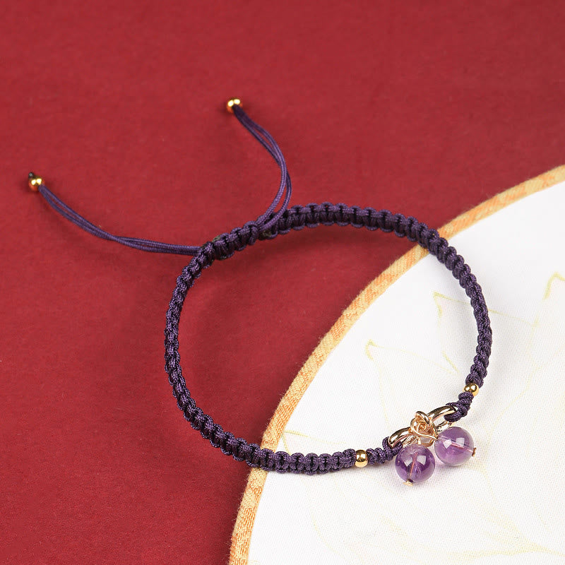 Bracelet de perles fantômes vertes améthyste en quartz fraise naturel Buddha Stones