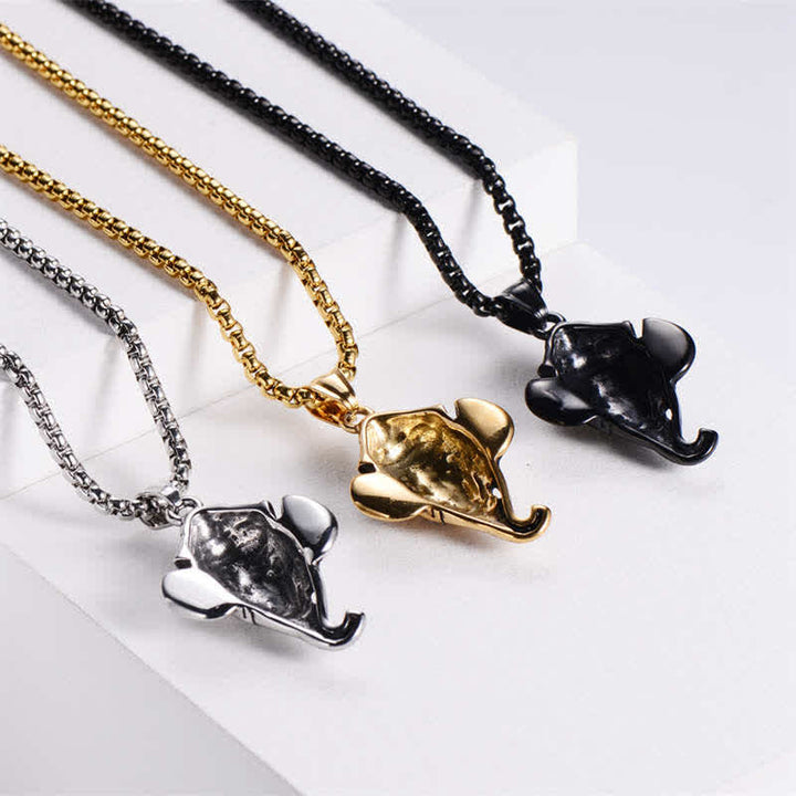 Collier pendentif de protection en acier titane éléphant Ganesh Ganpati - image 9