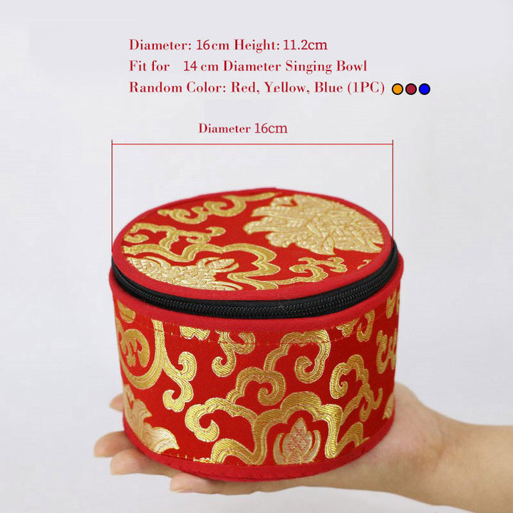 Sac de rangement pour bol chantant tibétain Buddha Stones avec fermeture à glissière décorative - 16 cm (couleur aléatoire) - image 10