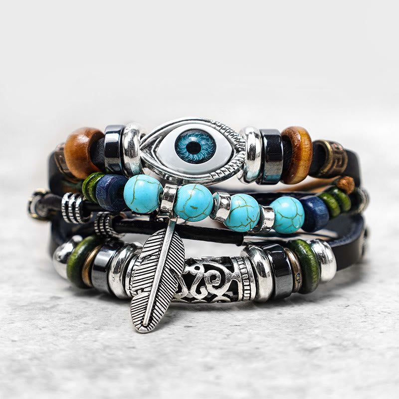 Bracelet de purification du mauvais œil en turquoise tibétain Buddha Stones