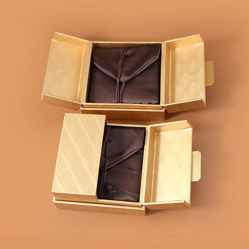 Coffret cadeau à motif de plumes pour rangement de bijoux rétro - image 3