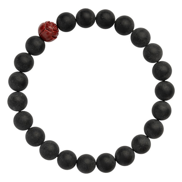 Bracelet de guérison tibétain en Buddha Stones , cyprès, cinabre et lotus