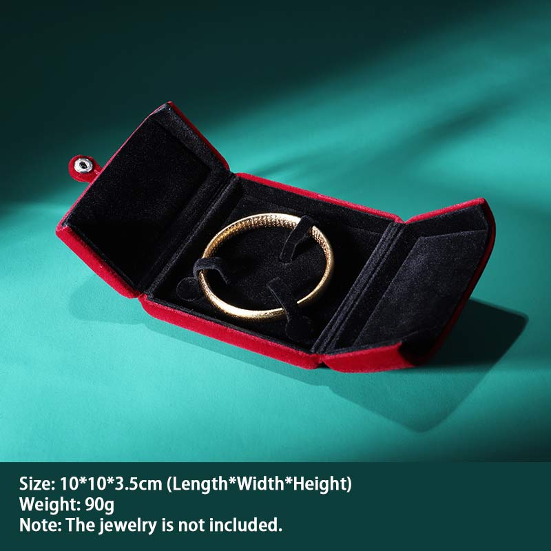 Coffret de rangement pour bijoux Coffret cadeau en flanelle - Vin rouge - Boîte à bracelets - image 9