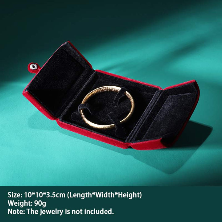 Coffret de rangement pour bijoux Coffret cadeau en flanelle - Vin rouge - Boîte à bracelets - image 9