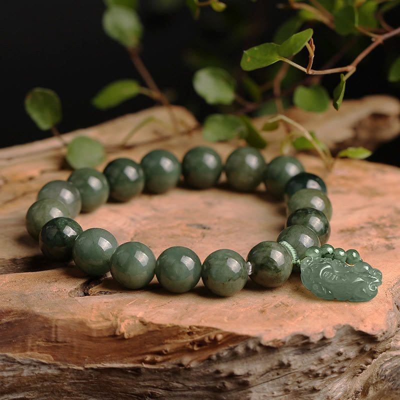 Bracelet de prospérité PiXiu en jade tibétain