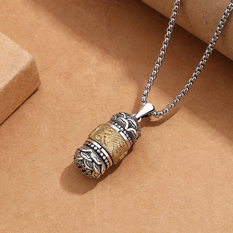 Collier pendentif en cuir avec chaîne et pendentif en Buddha Stones tibétaines Om Mani Padme Hum Sagesse Pureté - image 2