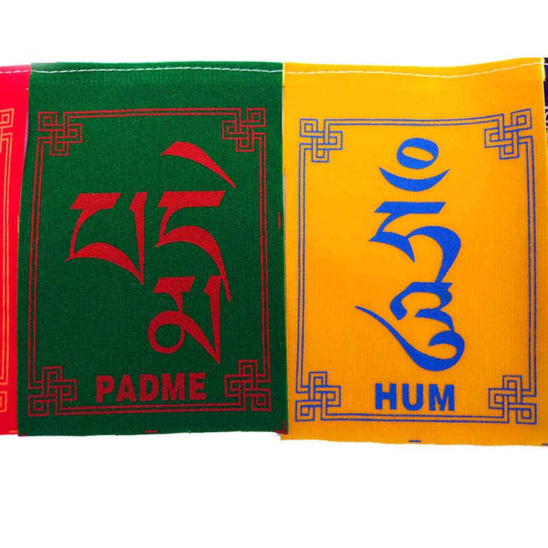 Drapeau de prière tibétain Om Mani Padme Hum pour voiture extérieure - image 14