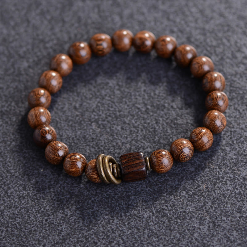 Bracelet de spiritualité en bois de Phoebe Zhennan Buddha Stones