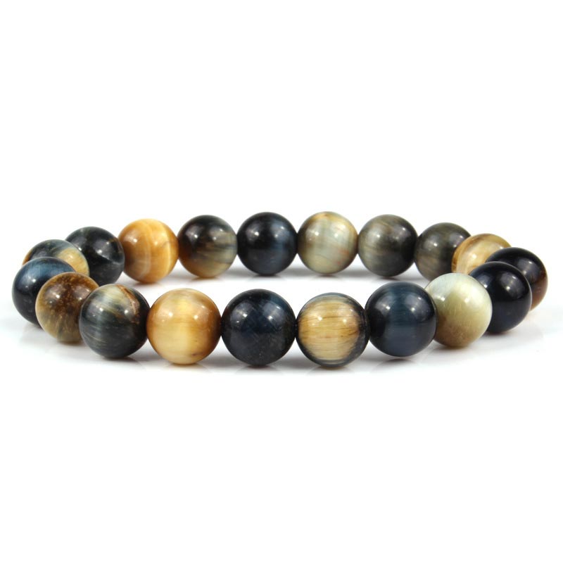 Bracelet en perles d'œil de tigre en cristal de guérison de l'anxiété et du stress Buddha Stones - image 6