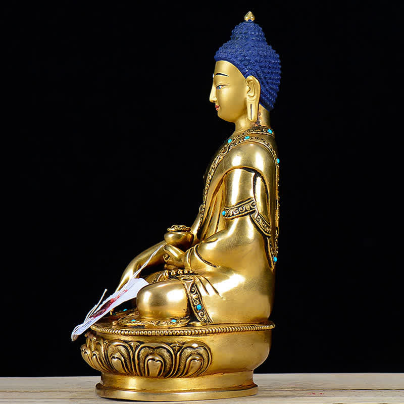 Statue décorative en cuivre de la compassion de Bouddha Shakyamuni - image 4