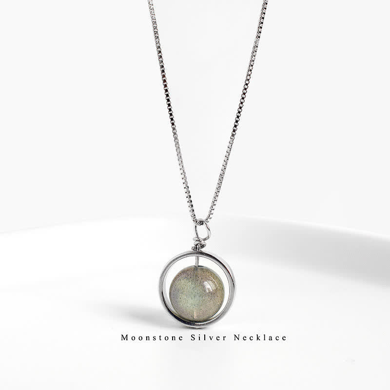 Buddha Stones pendentif rotatif en argent sterling 925 avec pierres de lune et planète d'amour - image 9