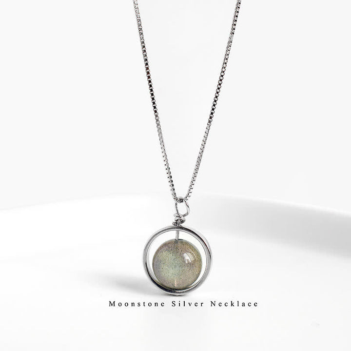 Buddha Stones pendentif rotatif en argent sterling 925 avec pierres de lune et planète d'amour - image 9
