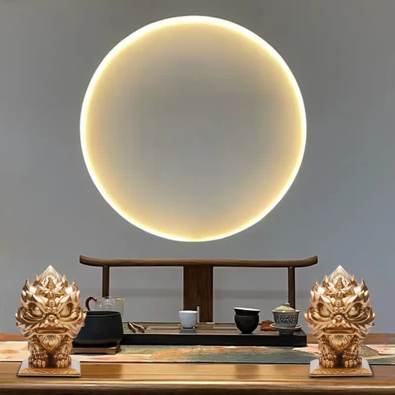 Statue de lion en Buddha Stones en résine résistante pour décoration de maison ou de bureau