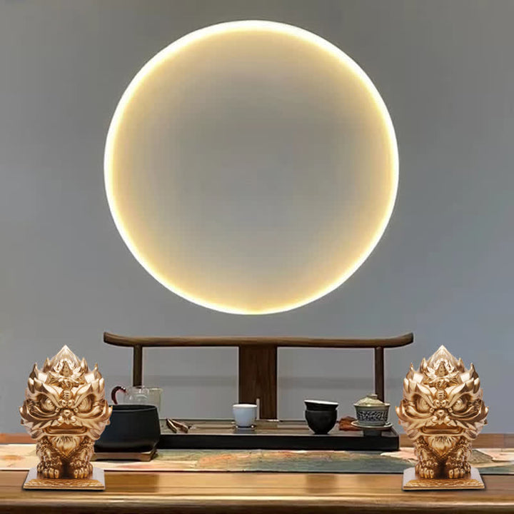 Statue de lion en Buddha Stones en résine résistante pour décoration de maison ou de bureau
