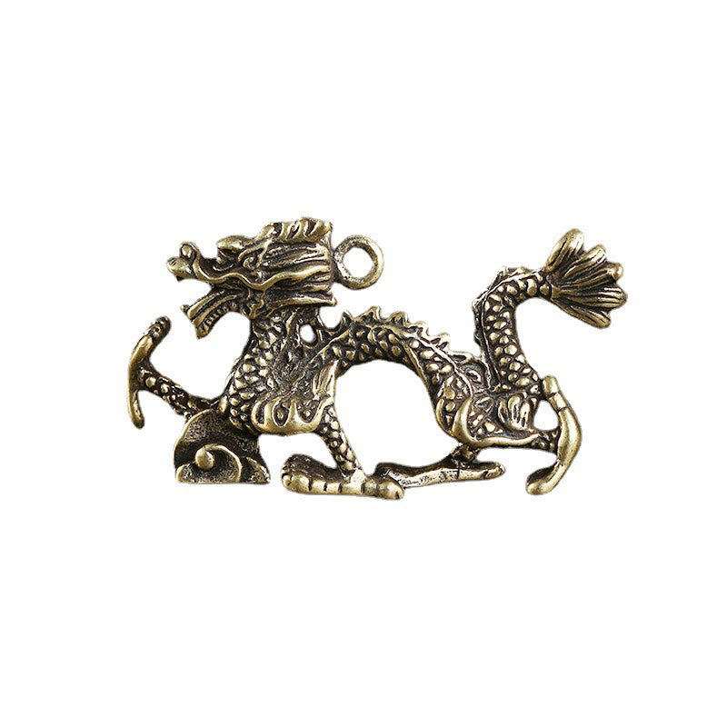 Buddha Stones Année du Dragon Mini Laiton Dragon Chance Protection Décoration de la Maison