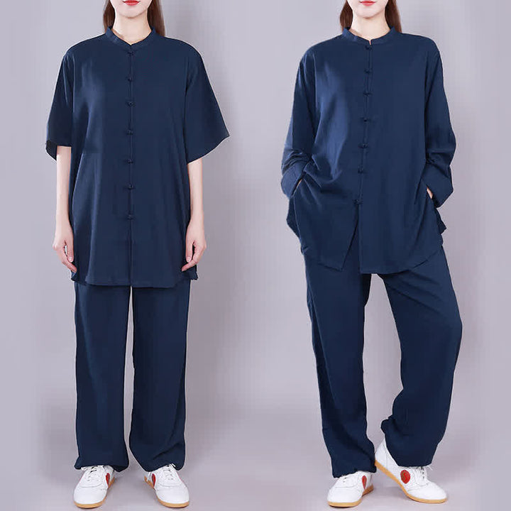 Ensemble de vêtements unisexe en coton et lin avec Buddha Stones , Tai Chi, Qigong, méditation, prière, pratique spirituelle zen - image 21