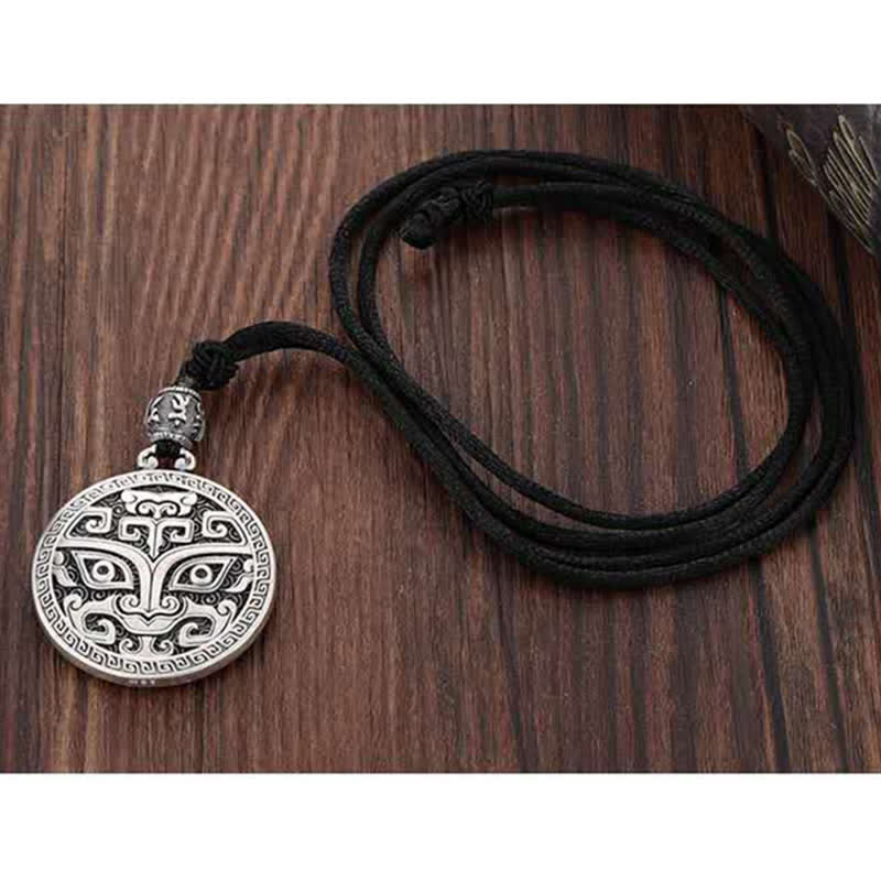 Collier pendentif porte-bonheur Feng Shui, créature mythologique Taotie