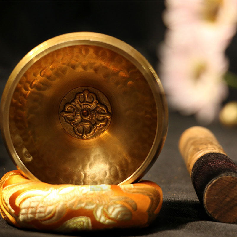 Buddha Stones Bol chantant tibétain artisanal pour la relaxation et la méditation de pleine conscience - 3,14 po (8 cm) - image 0