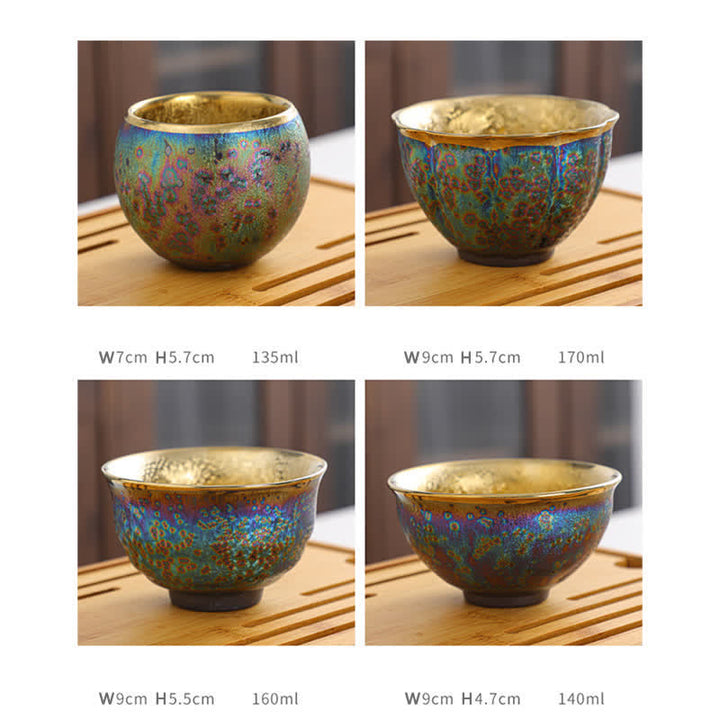 Tasses à thé en céramique colorées Buddha Stones