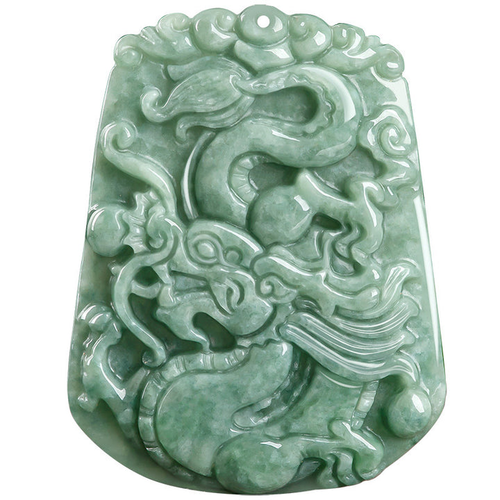 Buddha Stones en jade et dragon du zodiaque chinois