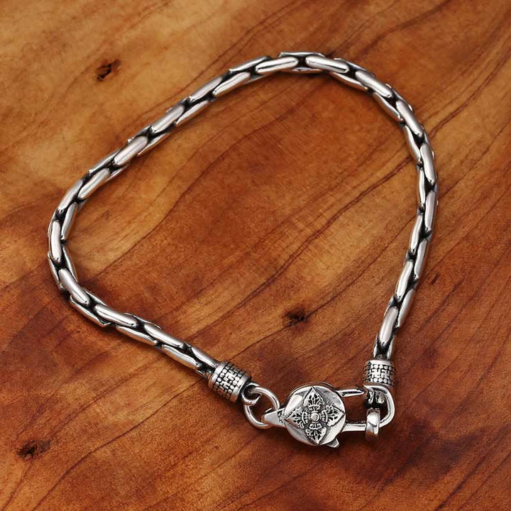Buddha Stones tibétaines Double Dorje Om Mani Padme Hum bouddha croix gammée Vajra Bracelet de force