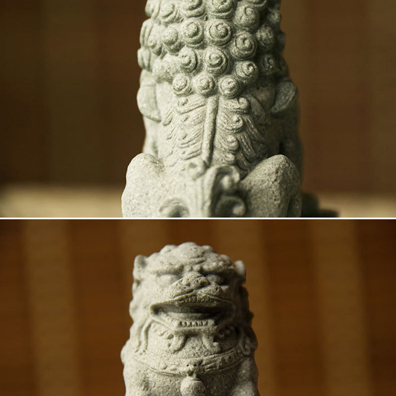 Buddha Stones Lion Fu Foo Chiens Éléphant Éloignez le Mal Bénédiction Décoration de la Maison