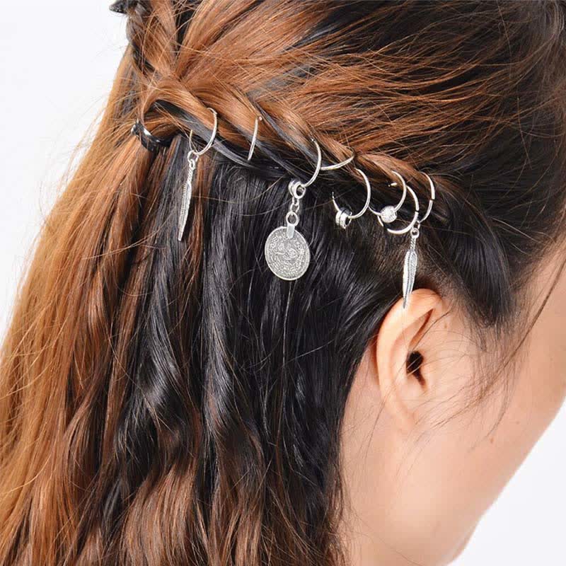 Buddha Stones antiques Pièces de monnaie Perles Barrette Épingles à cheveux Décoration