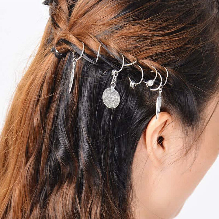 Buddha Stones antiques Pièces de monnaie Perles Barrette Épingles à cheveux Décoration