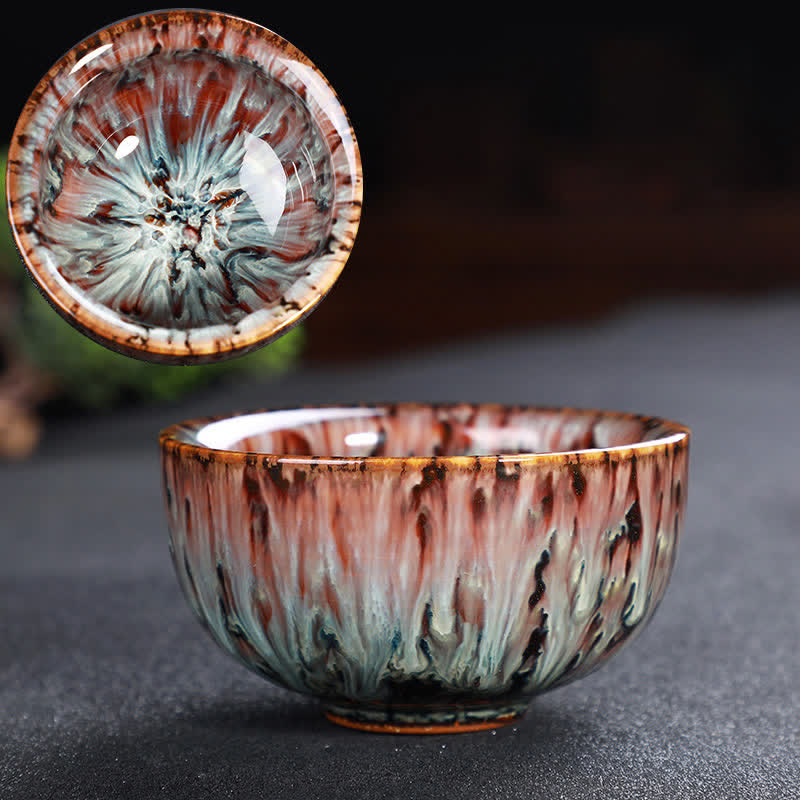 Tasse à thé en céramique colorée avec Buddha Stones pour la maison et le bureau