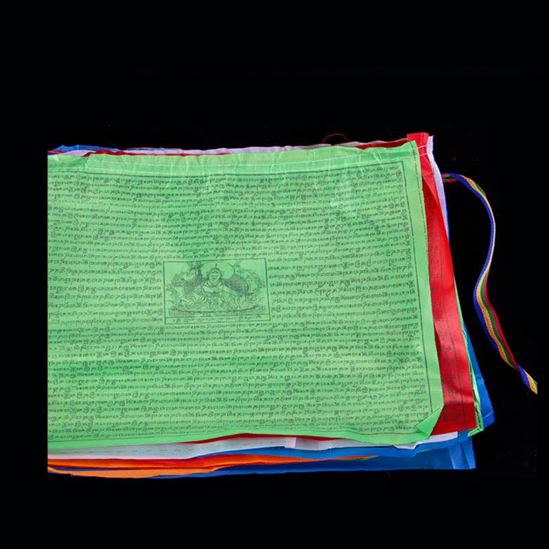 Drapeaux de prière d'extérieur Tibétains à 5 couleurs représentant le cheval du vent (20 pièces) - image 12