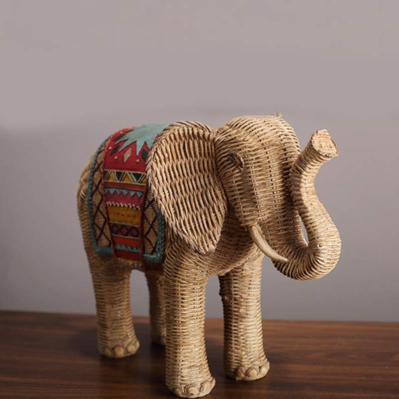 Éléphant en résine Sagesse Richesse Décoration de la maison