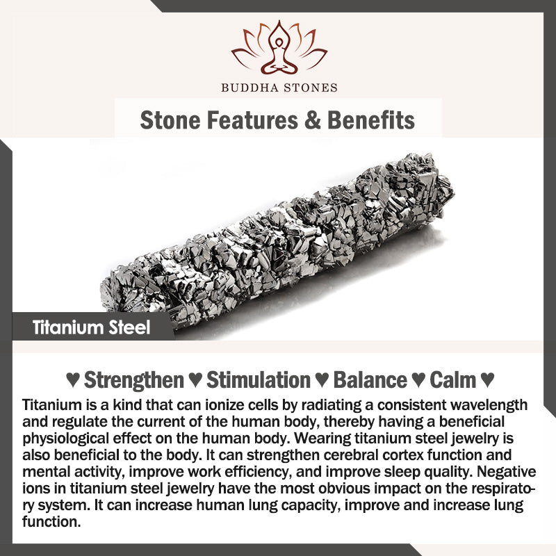 Bague d'équilibre rotative en acier titane Buddha Stones et écritures miniatures tibétaines Sutra du cœur
