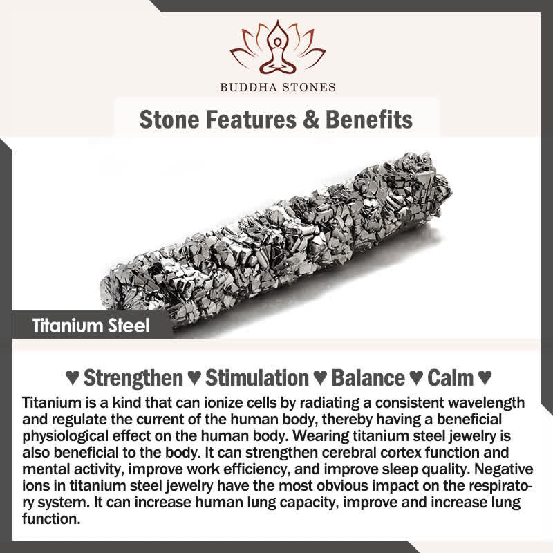 Bracelet en cuir renforcé avec boucle en acier titane et nœud sans fin en Buddha Stones