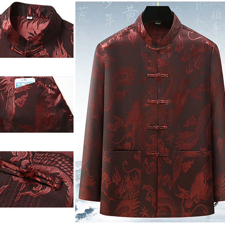 Costume Tang en Buddha Stones pour hommes, vêtements traditionnels chinois Hanfu, chemise de Kung Fu, uniforme, manteau à manches longues, hauts et pantalons, vêtements pour hommes - image 11