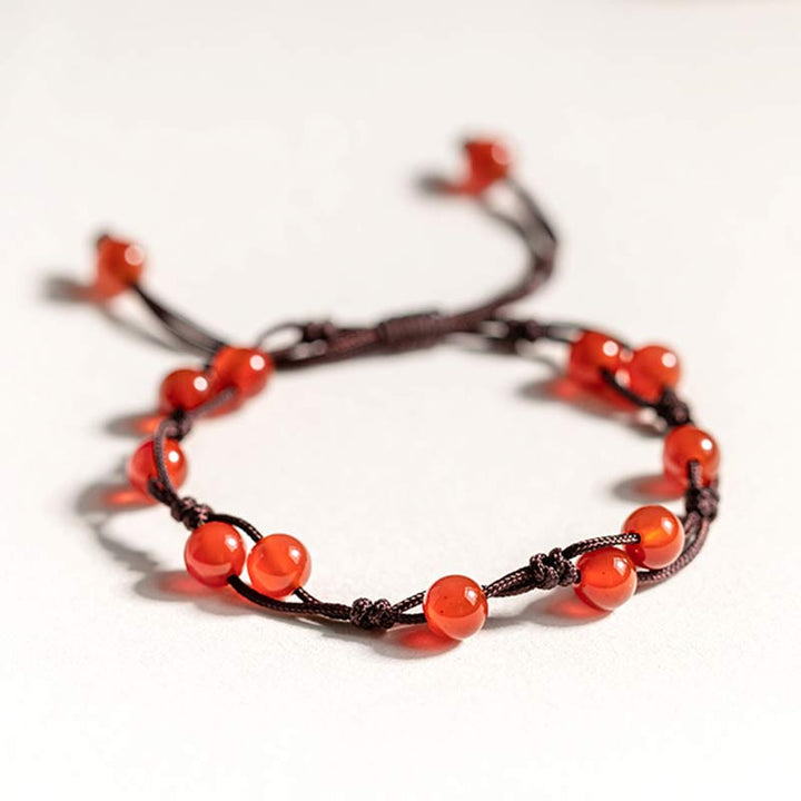Bracelet calme en agate rouge, agate mousse et cinabre de Buddha Stones