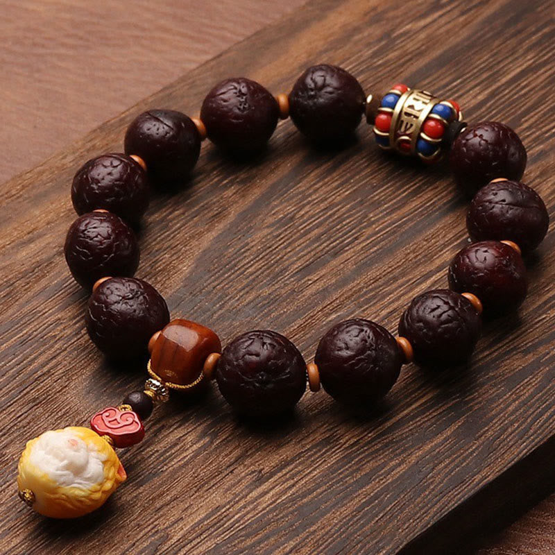 Buddha Stones , graines de Bodhi, porte-bonheur, richesse, pompon, breloque pour poignet