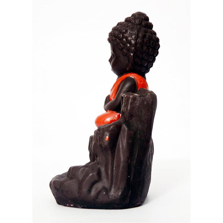 Fontaine à fumée à refoulement en Buddha Stones Brûleur d'encens en céramique Décoration de bénédiction