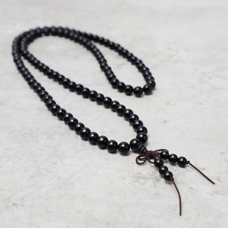Bracelet Mala 108 Buddha Stones Prière Méditation Bois de Santal Élastique - image 10