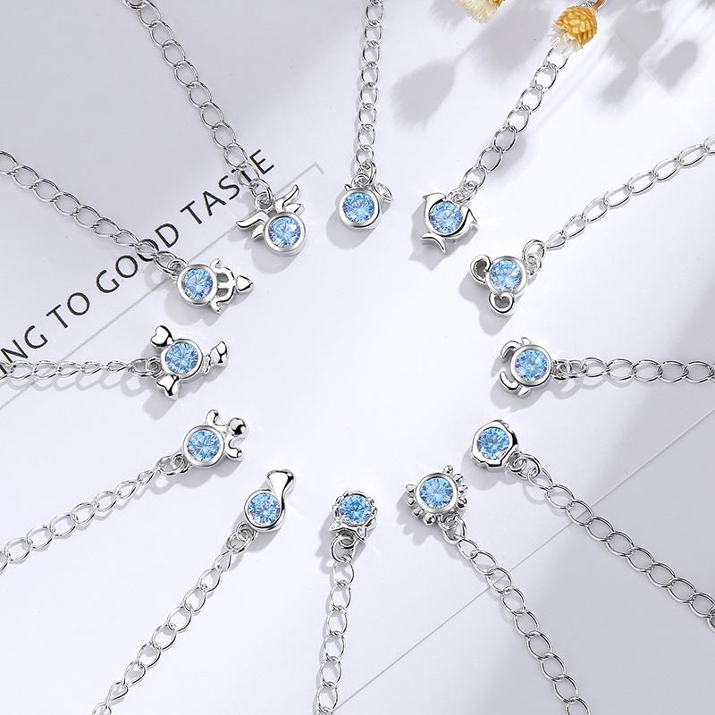 Bracelet à breloques en cuivre plaqué argent 925 Buddha Stones avec 12 constellations du zodiaque - image 5