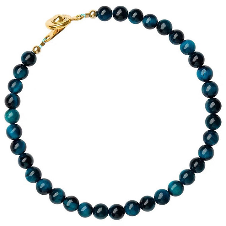 Bracelet de protection en pierre naturelle œil de tigre bleu Buddha Stones